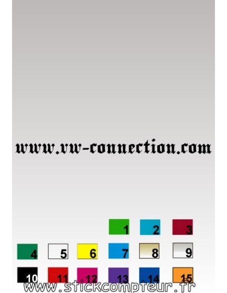 Autocollant simple VW CONNECTION