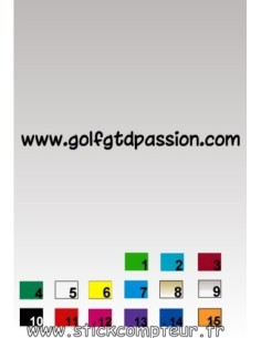 Autocollant GOLF GTD PASSION 7