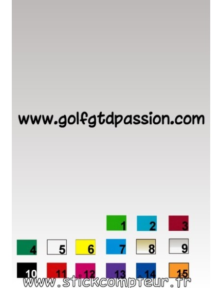 Autocollant GOLF GTD PASSION 7