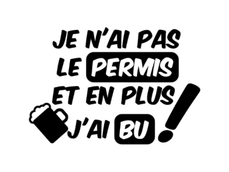 JE N'AI PAS LE PERMIS EN PLUS J'AI BU