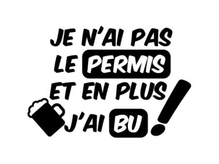 JE N'AI PAS LE PERMIS EN PLUS J'AI BU