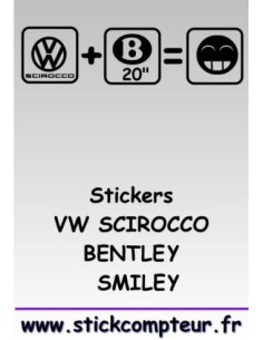 Stickers VW SCIROCCO/BENTLEY/SMILE