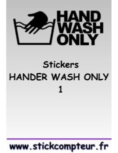 Stickers HANDER WASH ONLY 1