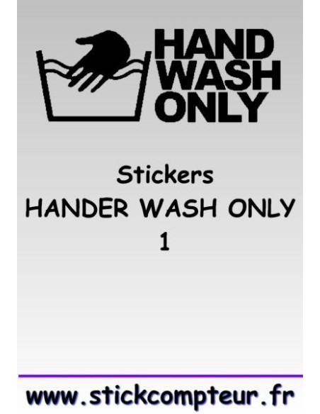 Stickers HANDER WASH ONLY 1