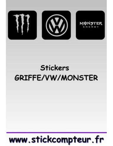 Stickers GRIFFE/VW/MONSTER 1