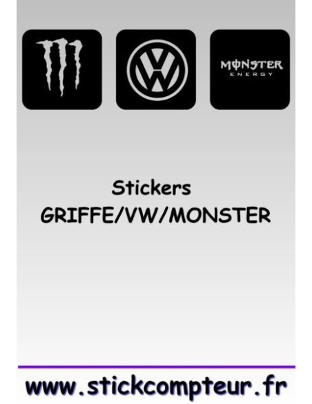 Stickers GRIFFE/VW/MONSTER 1