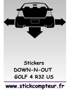Stickers DOW-N-OUT GOLF 4 R32 US