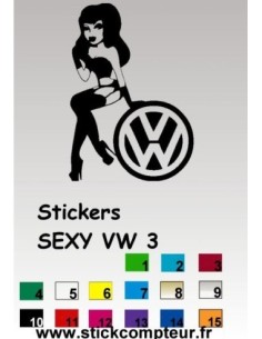 1 Stickers SEXY VW 3