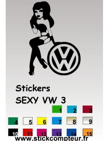 1 Stickers SEXY VW 3