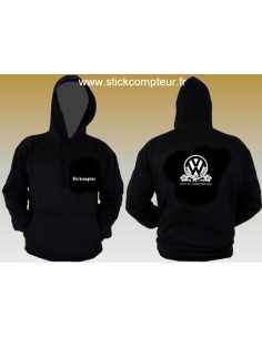SWEAT A CAPUCHE NOIR VW CONNECTION