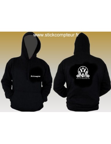 SWEAT A CAPUCHE NOIR VW CONNECTION