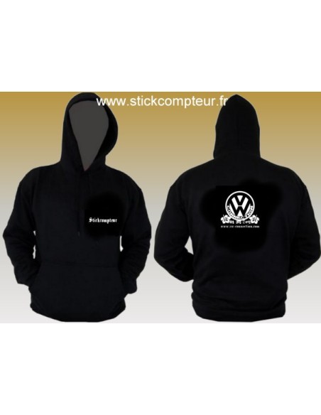 SWEAT A CAPUCHE NOIR VW CONNECTION