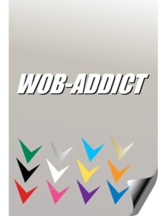Autocollant WOB-ADDICT BLANC