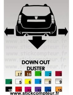 Stickers DOWN OUT DUSTER