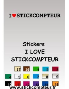 Stickers 1 I LOVE STICKCOMPTEUR