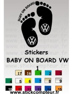 Stickers BABY ON BOARD VW 1