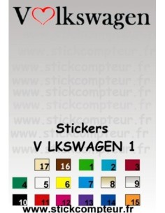Stickers V LKSWAGEN 1
