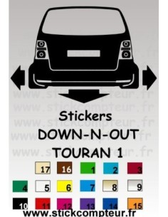 Stickers DOW-N-OUT TOURAN 1