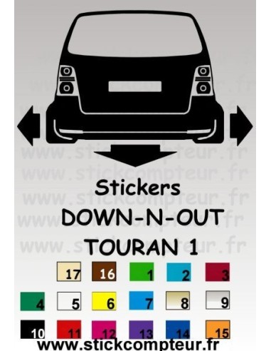 Stickers DOW-N-OUT TOURAN 1