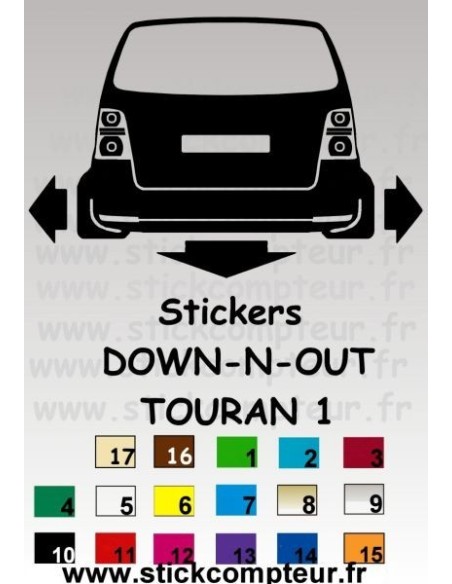 Stickers DOW-N-OUT TOURAN 1