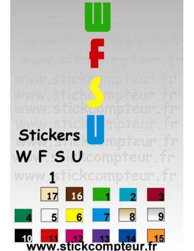 Stickers W F S U 1