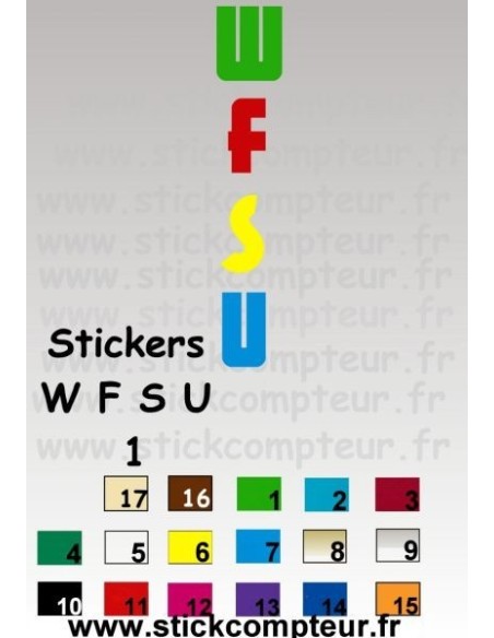 Stickers W F S U 1