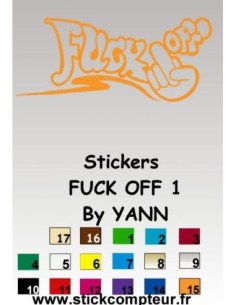Stickers FUCK OFF 1 By YANN