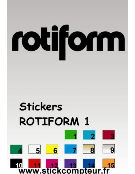ROTIFORM 1 Stickers*