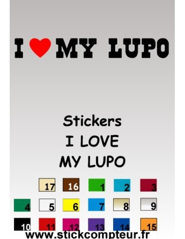 Stickers 1 I LOVE MY LUPO