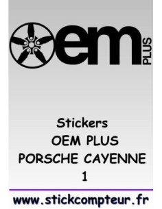 1 stickers OEM PLUS PORSCHE CAYENNE 1