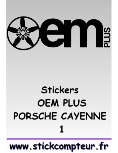 1 stickers OEM PLUS PORSCHE CAYENNE 1