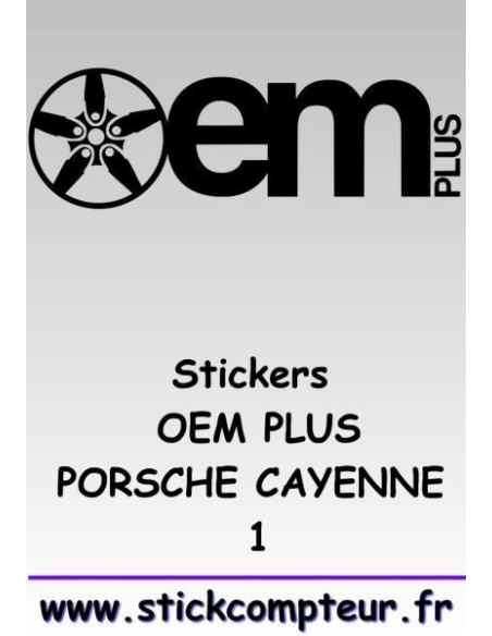 1 stickers OEM PLUS PORSCHE CAYENNE 1