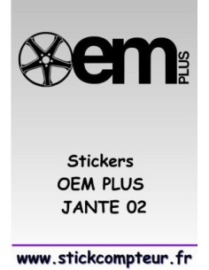 1 stickers OEM PLUS JANTE 02