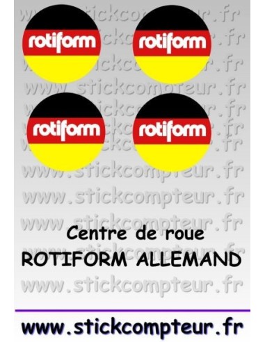 4 Stickers Centre de jantes ROTIFORM ALLEMAND