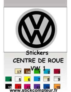 4 Stickers Centre de jantes VW 1