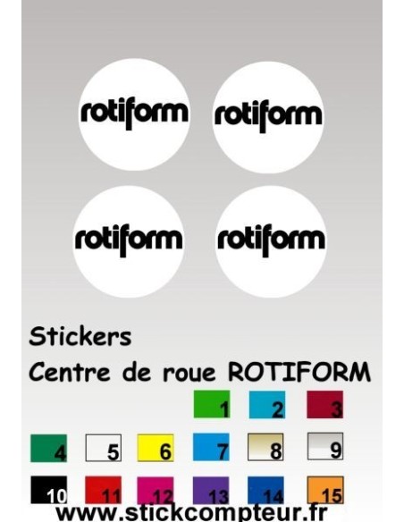 4 Stickers Centre de jantes ROTIFORM