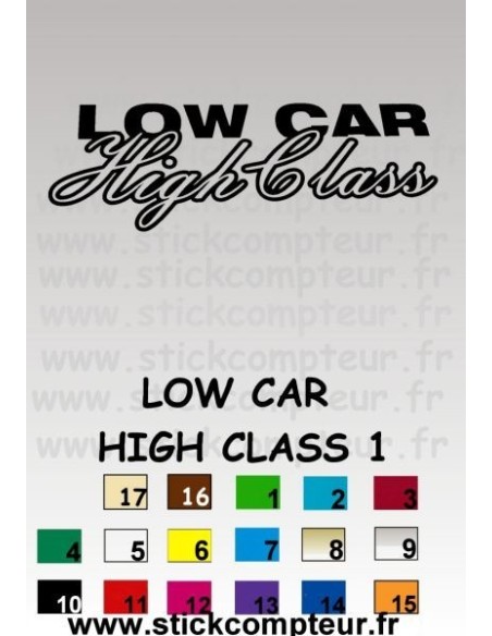 LOW CAR HIGH CLASS 1