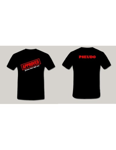 TEE-SHIRT noir GERMAN LOOK STYLE modele sans pansement et avec pseudo