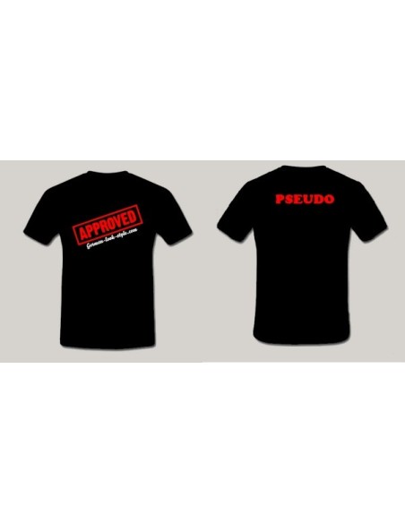 TEE-SHIRT noir GERMAN LOOK STYLE modele sans pansement et avec pseudo