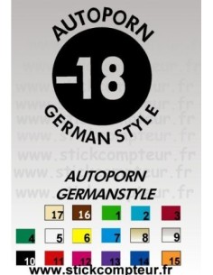 AUTOPORN GERMANSTYLE STICKERS