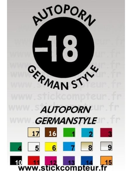 AUTOPORN GERMANSTYLE STICKERS
