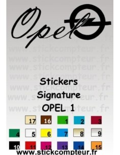 Signature OPEL 1