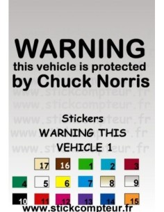 Stickers WARNING THIS VEHICLE IS PROTECTED 1