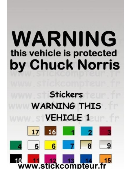 Stickers WARNING THIS VEHICLE IS PROTECTED 1
