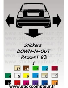 Stickers DOW-N-OUT PASSAT B3 1