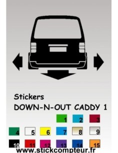 1 stickers 1 Down-n-out CADDY 1