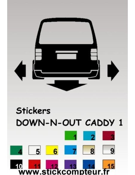 1 stickers 1 Down-n-out CADDY 1