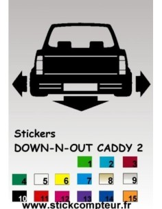 1 stickers 1 Down-n-out CADDY 2
