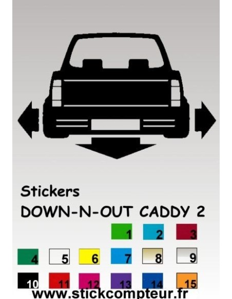 1 stickers 1 Down-n-out CADDY 2