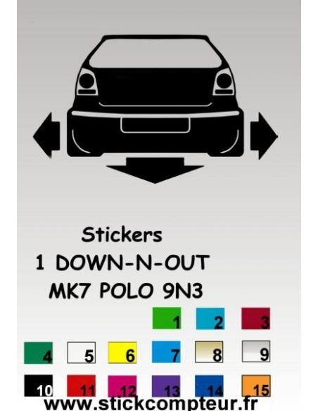 1 stickers 1 Down-n-out MK7 POLO 9N3